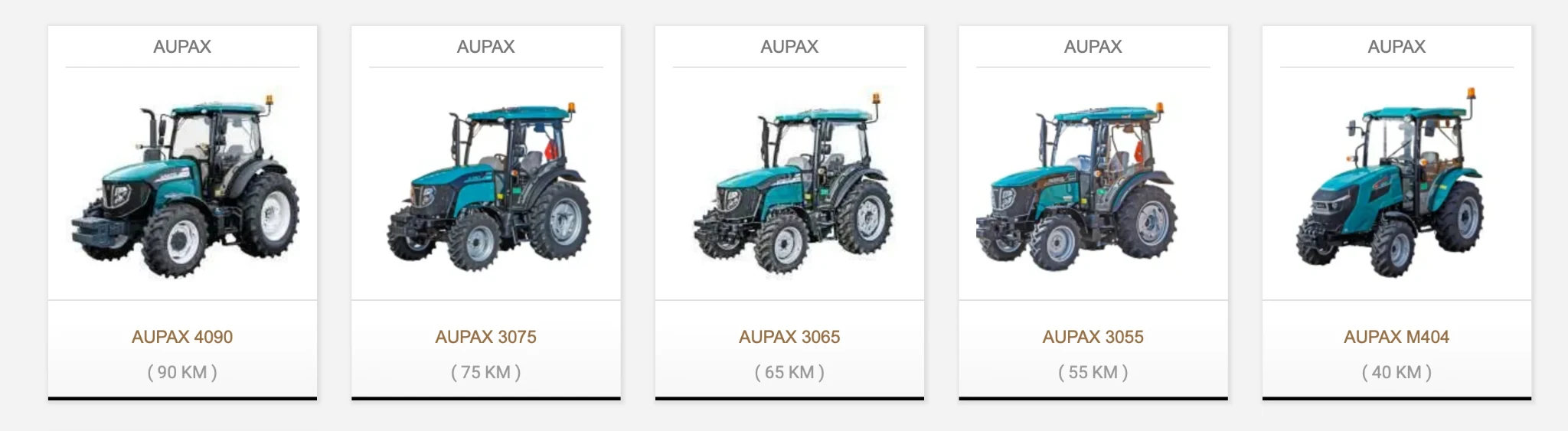 AUPAX modely 40 až 90 KM
